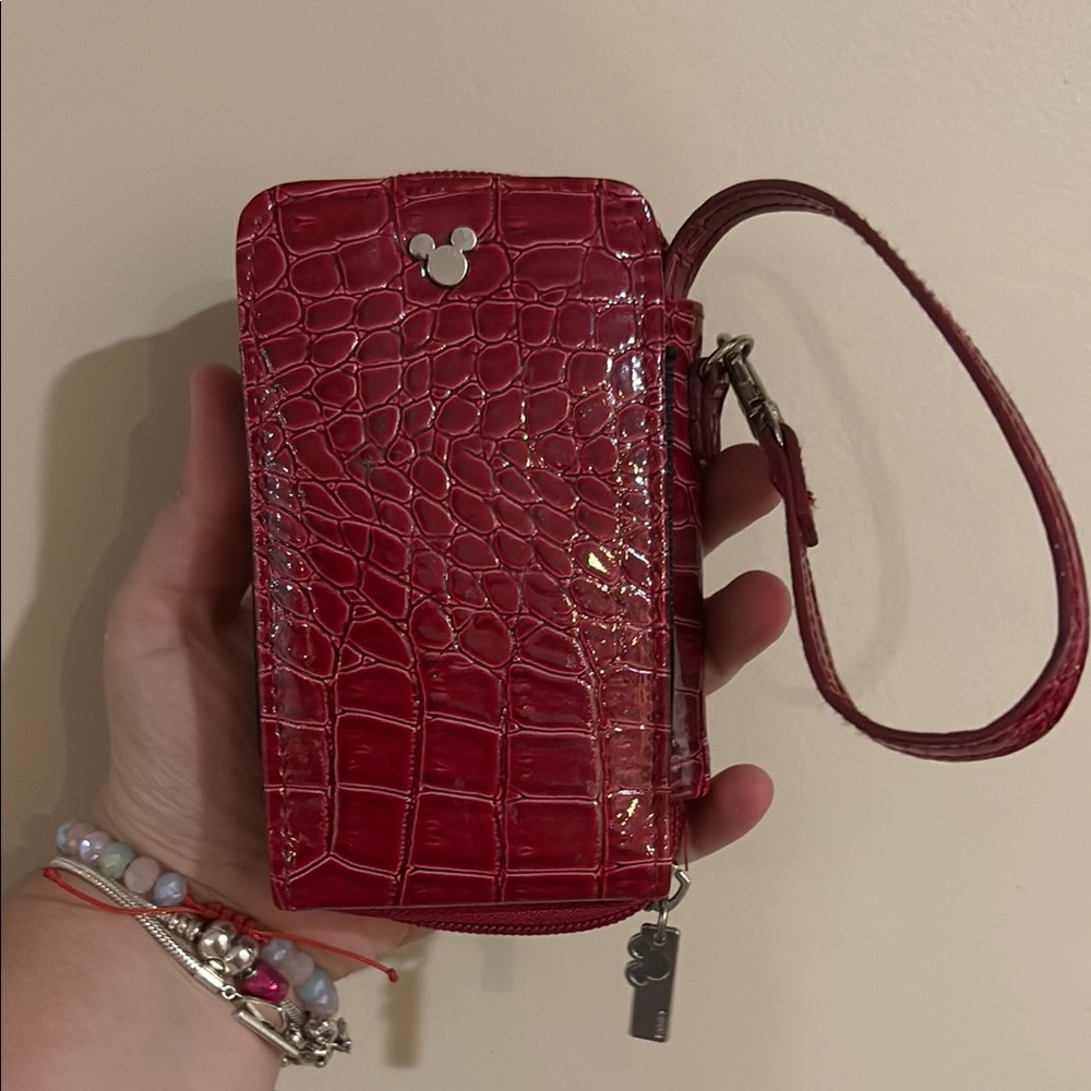 Disney Red Croc-Embossed Wristlet Wallet